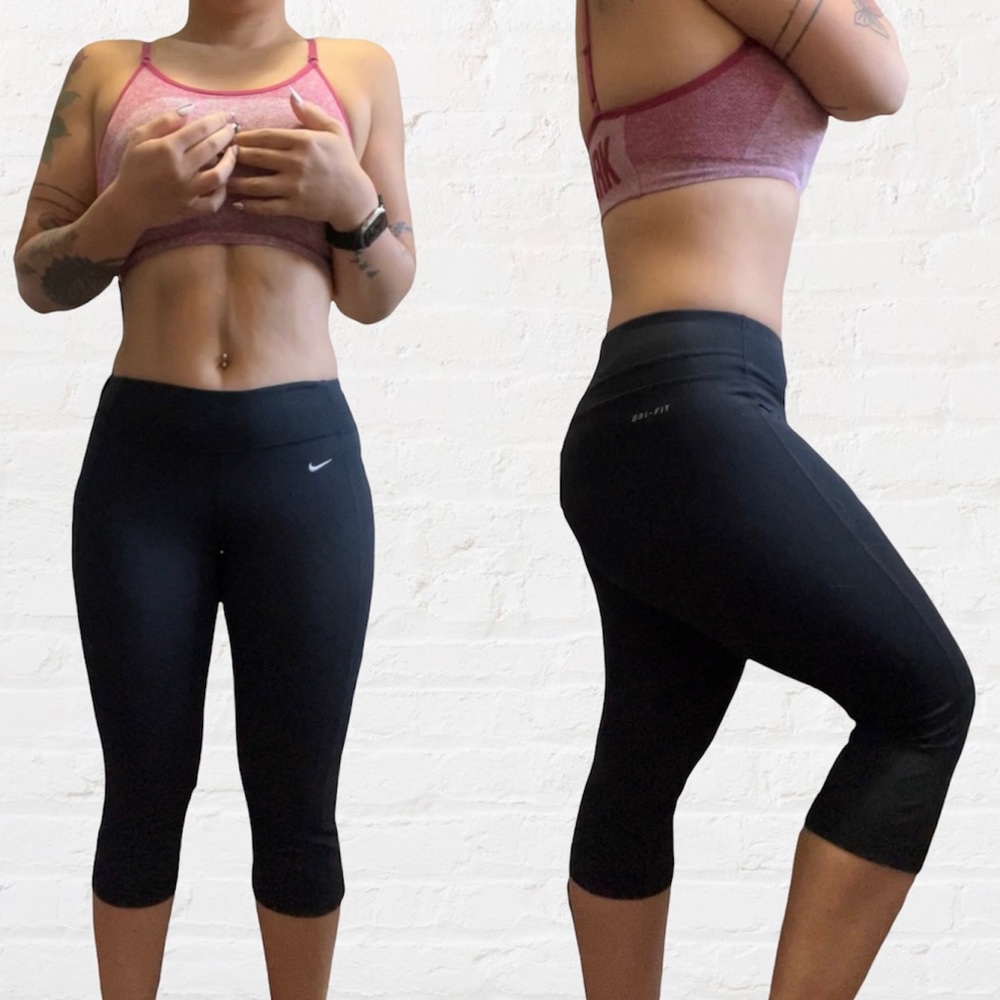NIKE WOMEN | DRIFIT MID WAIST WORKOUT CROPPED PANTS